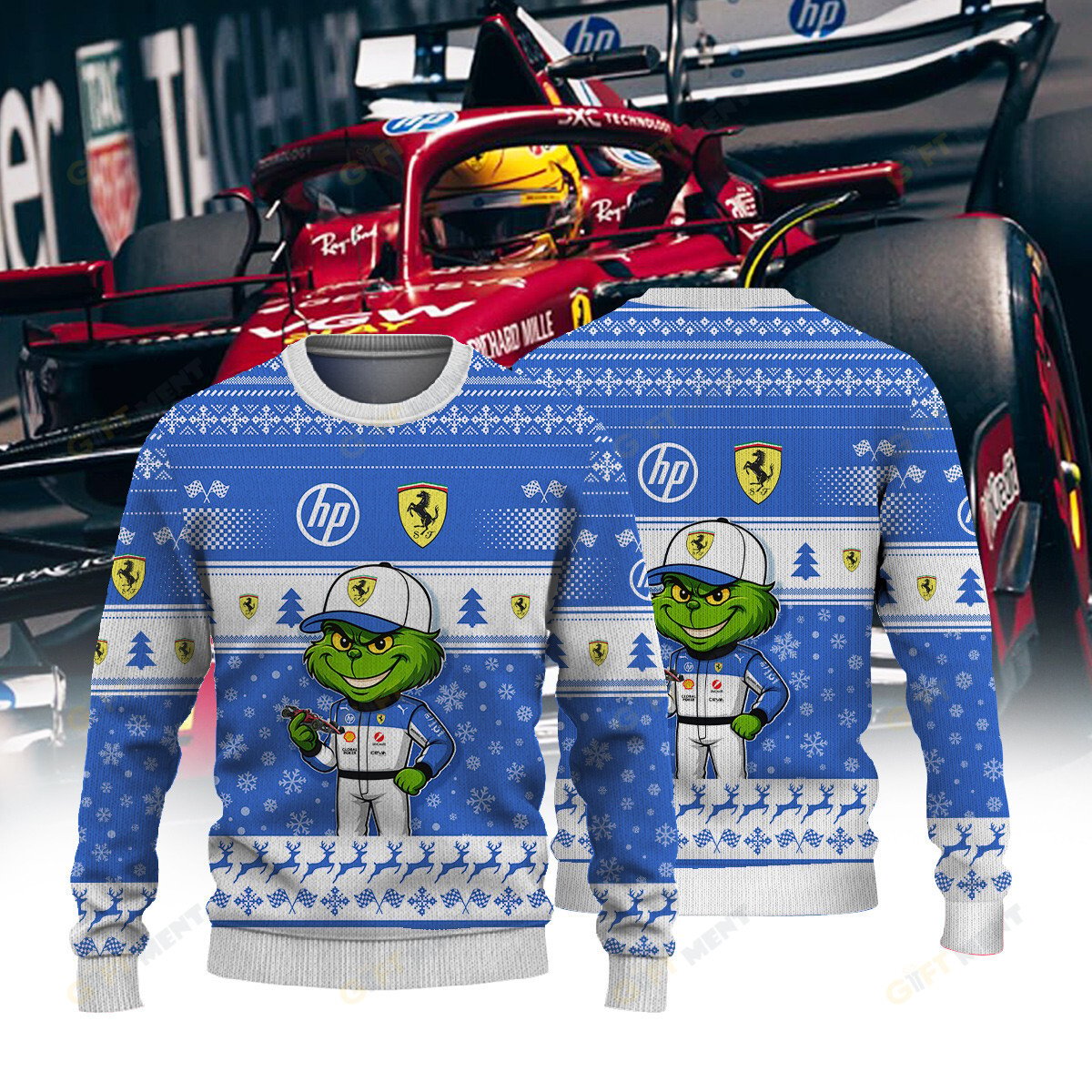 SF × Green Monster Christmas Sweater 3