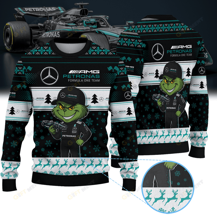 Merc AMG × Green Monster Ugly Christmas Sweater 1