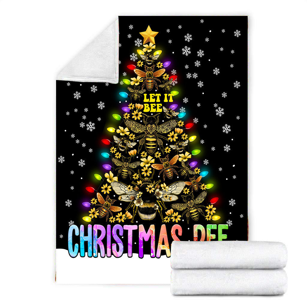 Bee Christmas Fleece Blanket