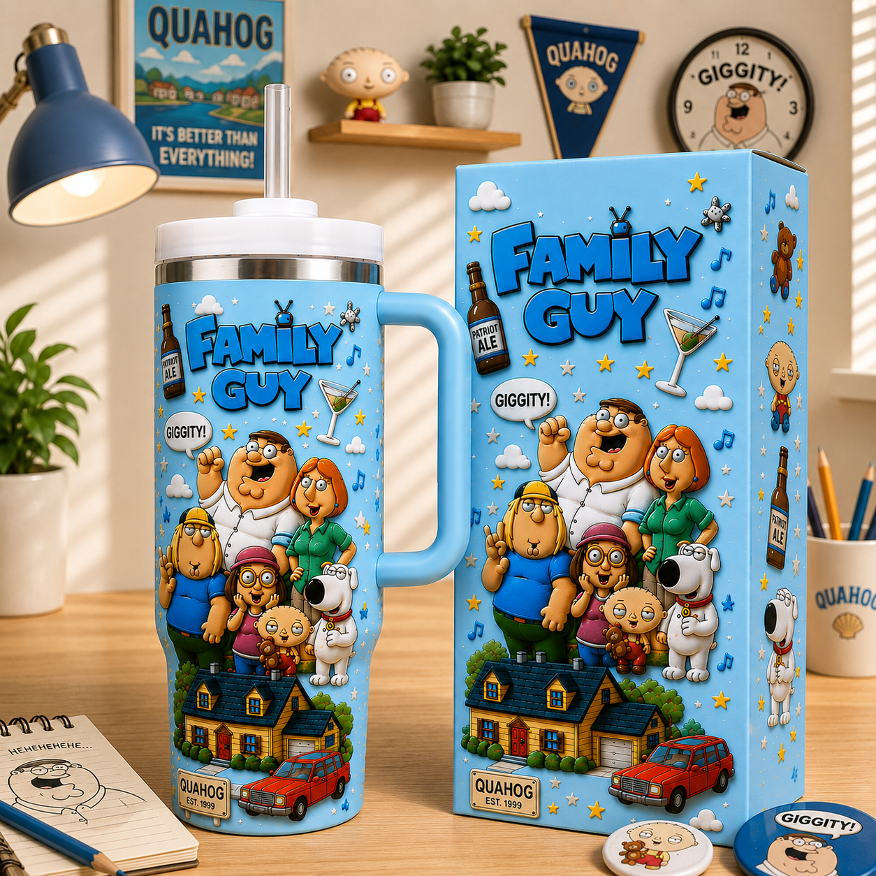 Custom Cartoon Family Tumbler – Personalized Travel Mug