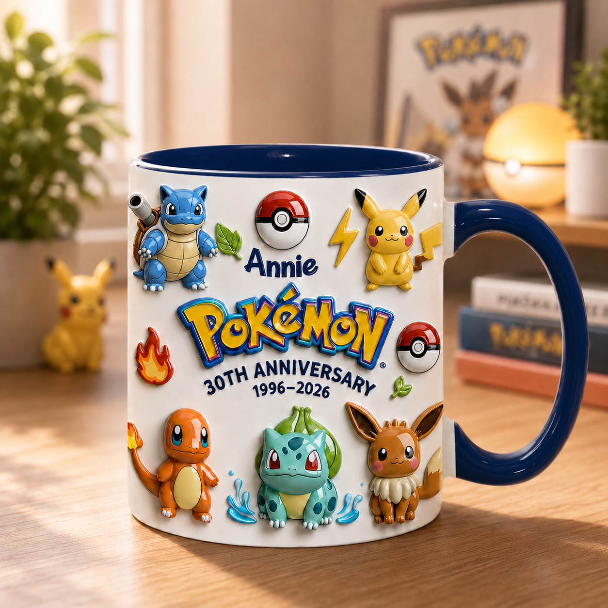 Personalized Pocket Monster Mug – Custom Name Cute Elemental Creature Gift