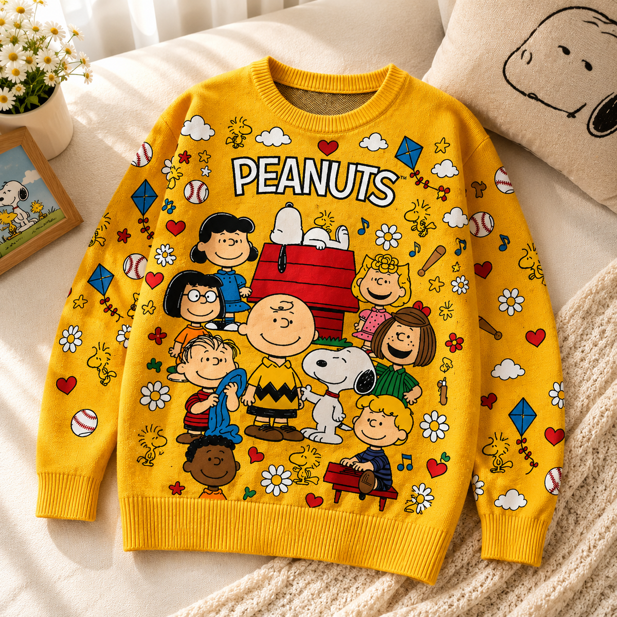 Classic Puppy & Friends Ugly Sweater – Retro Cartoon Holiday Sweatshirt