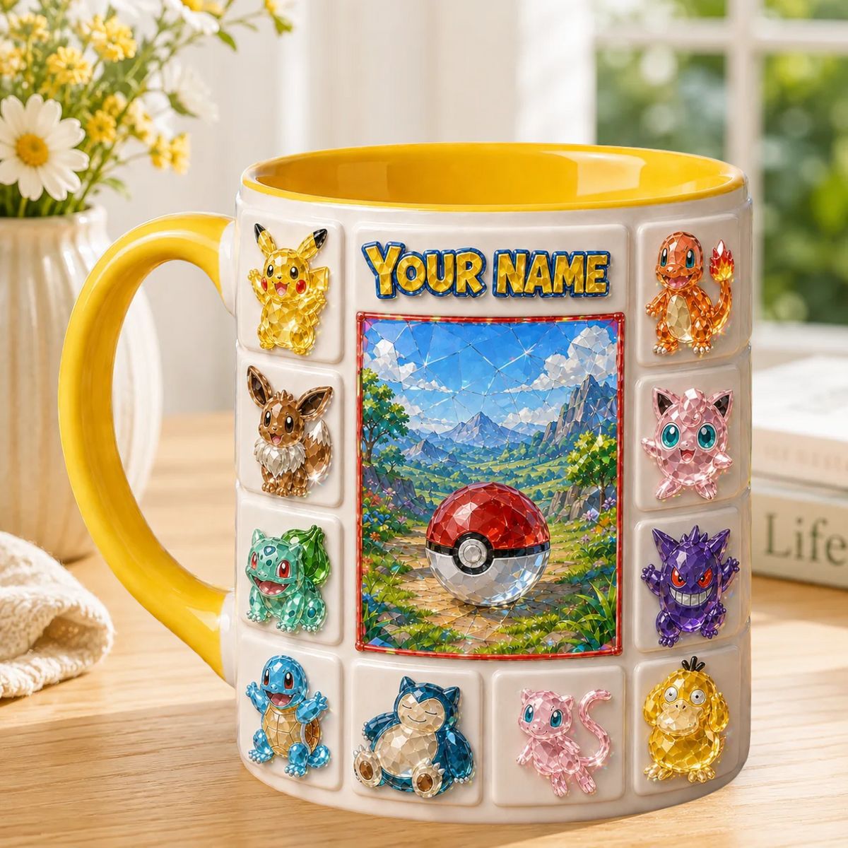 Personalized Pocket Monster Mug – Custom Name Cute Creature Gift