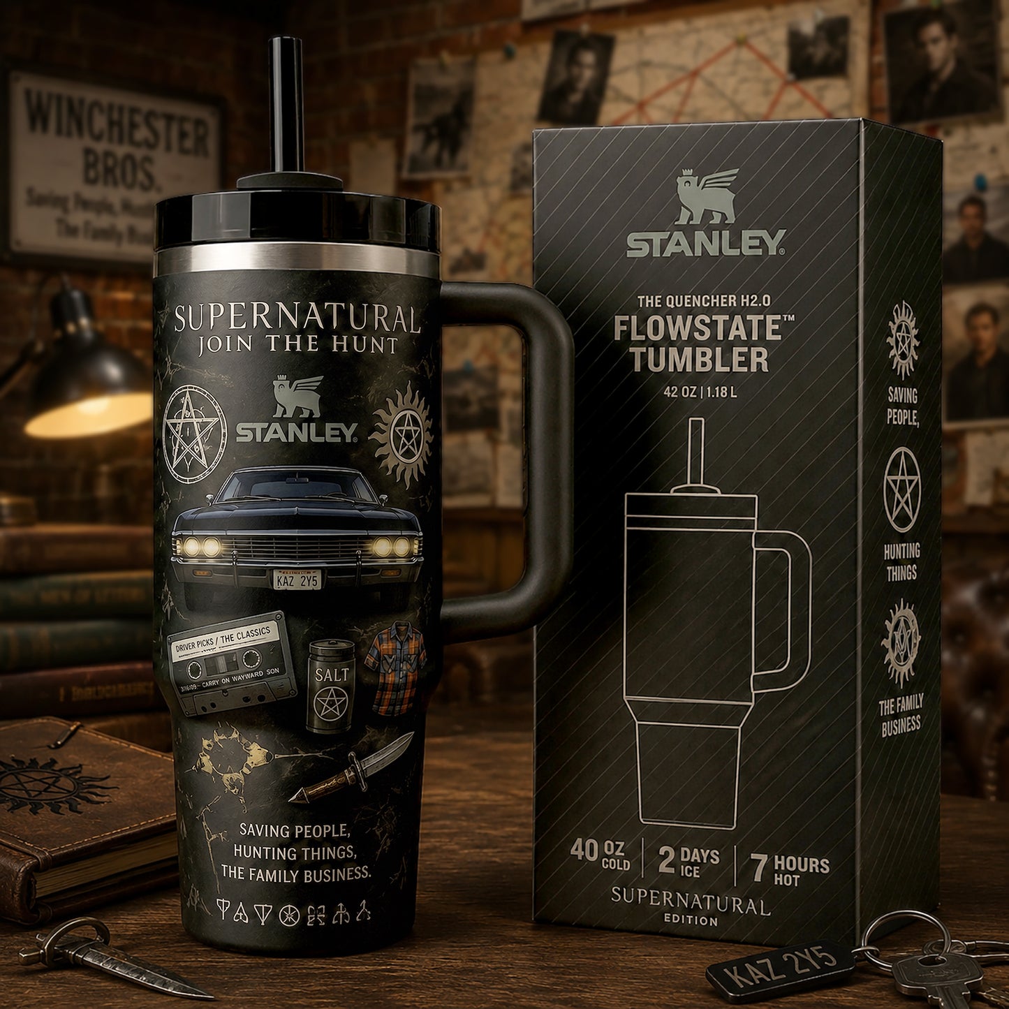 Paranormal Hunter Insulated Tumbler – Vintage Mystery Adventure Travel