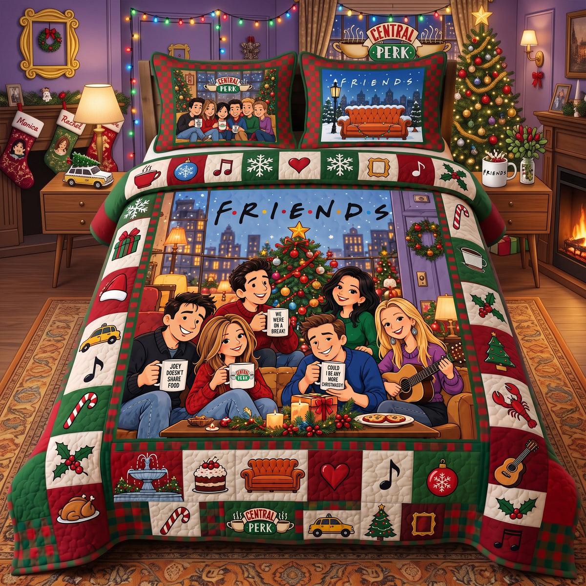Holiday Besties Christmas Quilt Set – Cozy Memories Bedding Gift