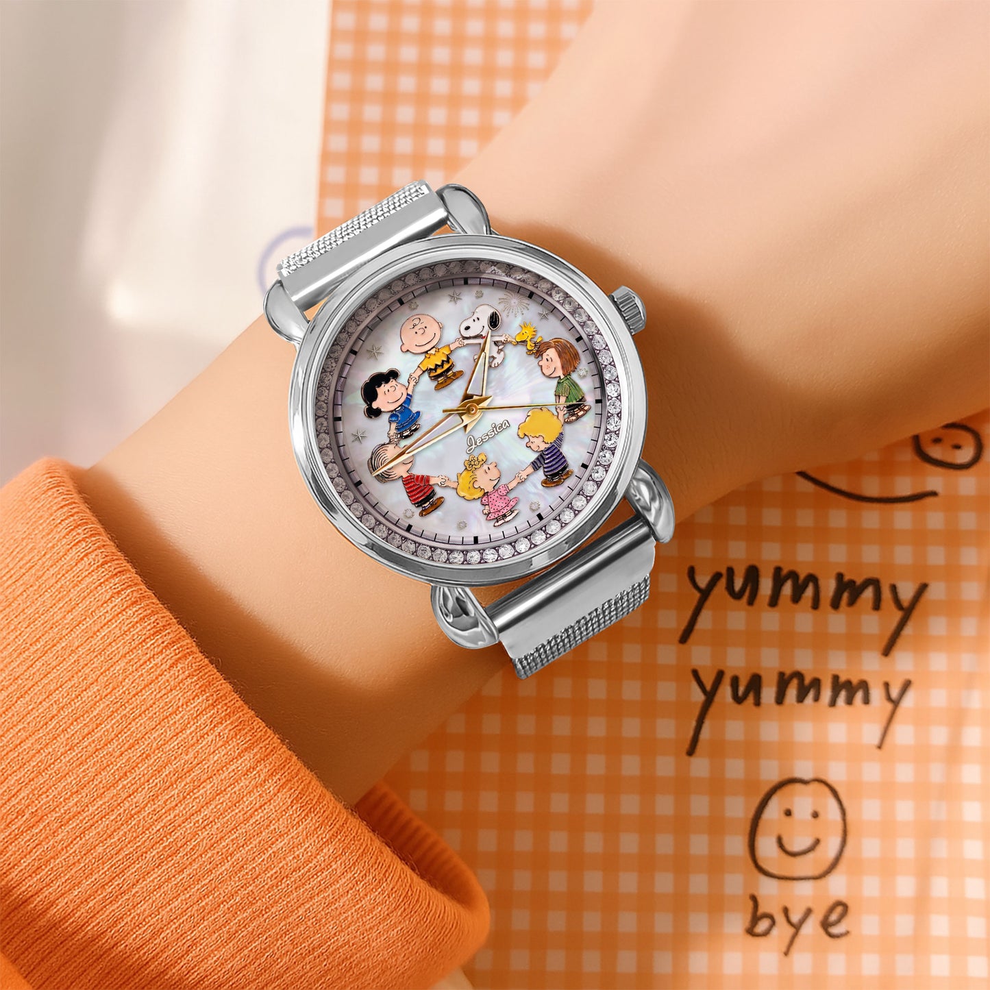 Cartoon Friends Anniversary - Personalized Cartoon Women Hand Watch