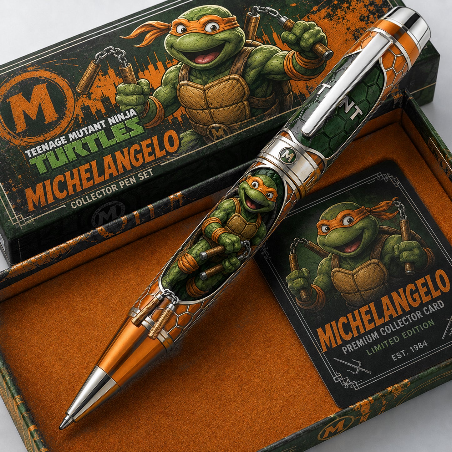 Orange Rebel Collector Pen – Premium Comic-Style Design, Gift for Fans