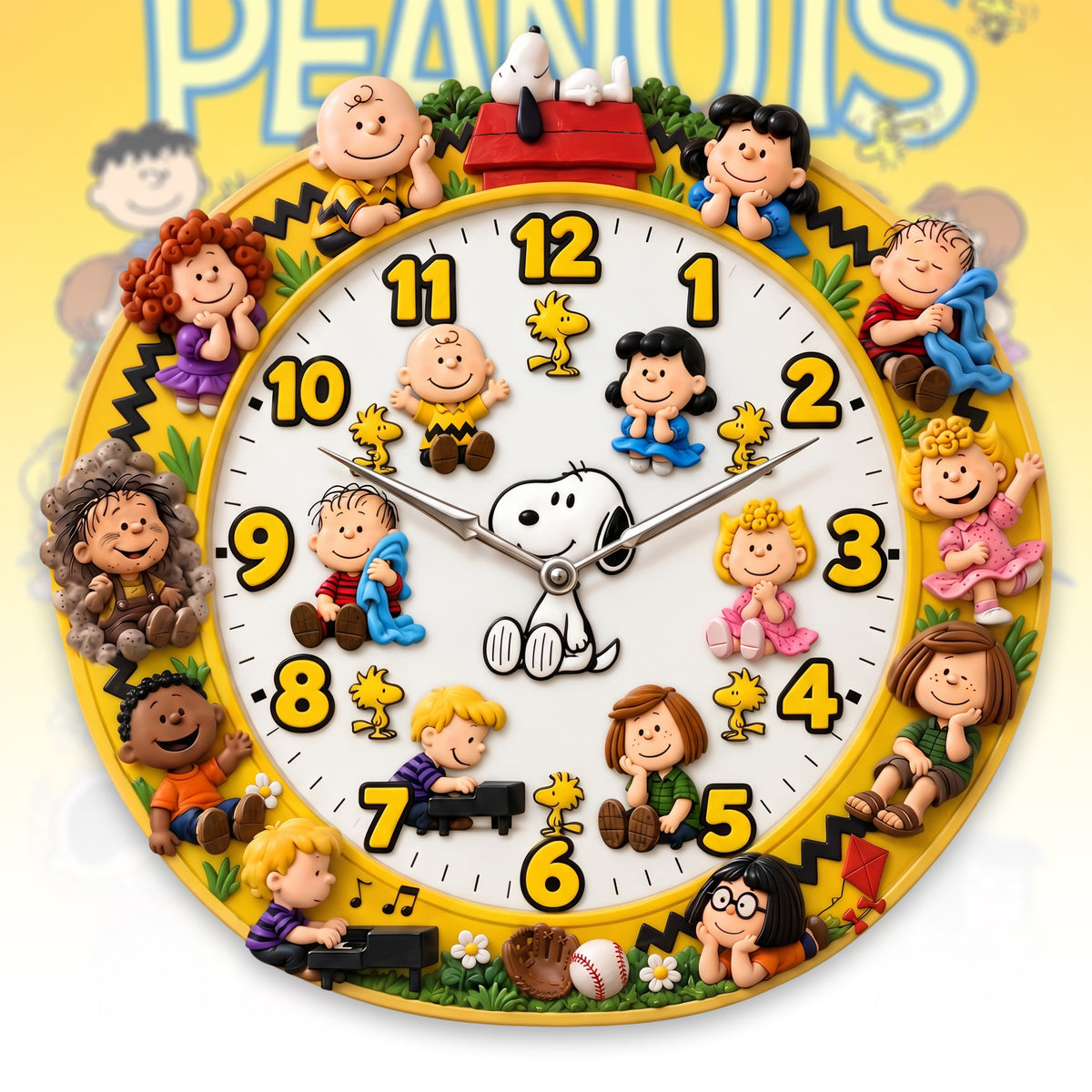 Funny Cartoon Friends Acrylic Hanging Wall Clock - Personalized Gifts For Cartoon Lovers