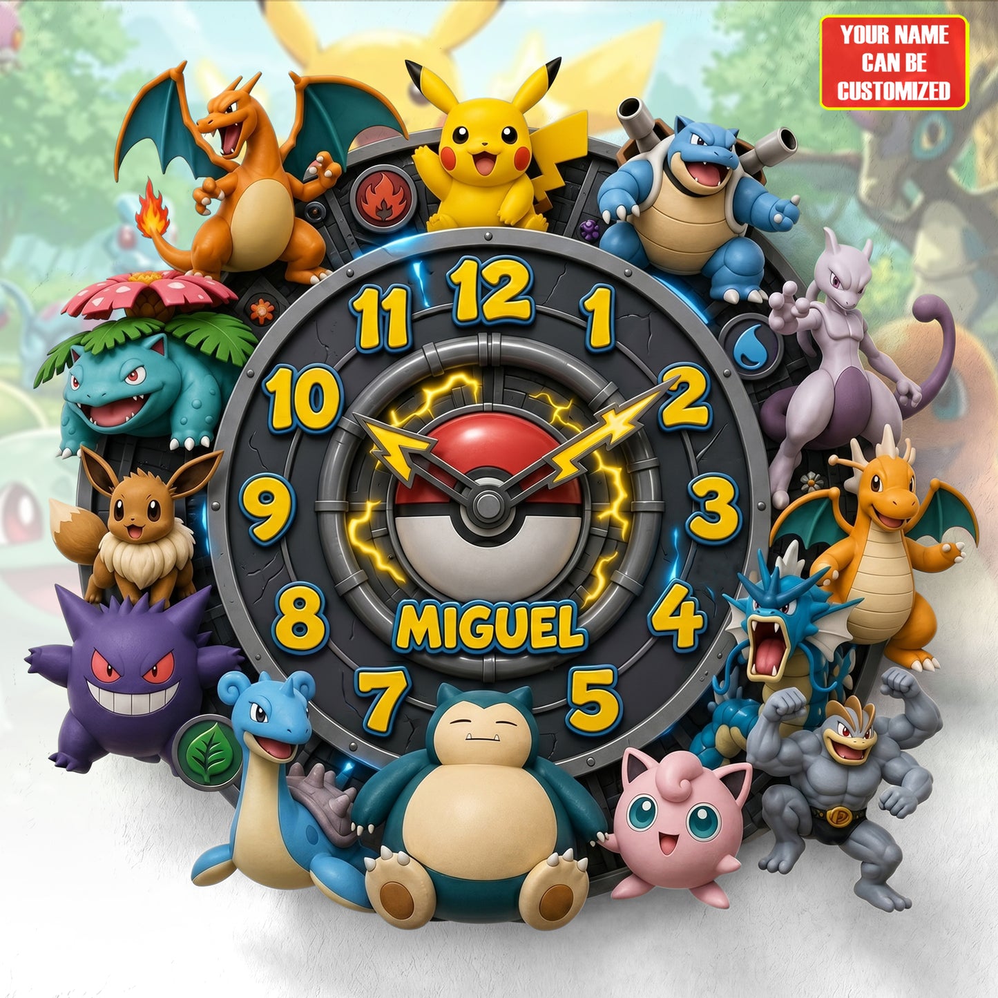 Cute Monster Acrylic Hanging Wall Clock - Personalized Gifts For Lovers
