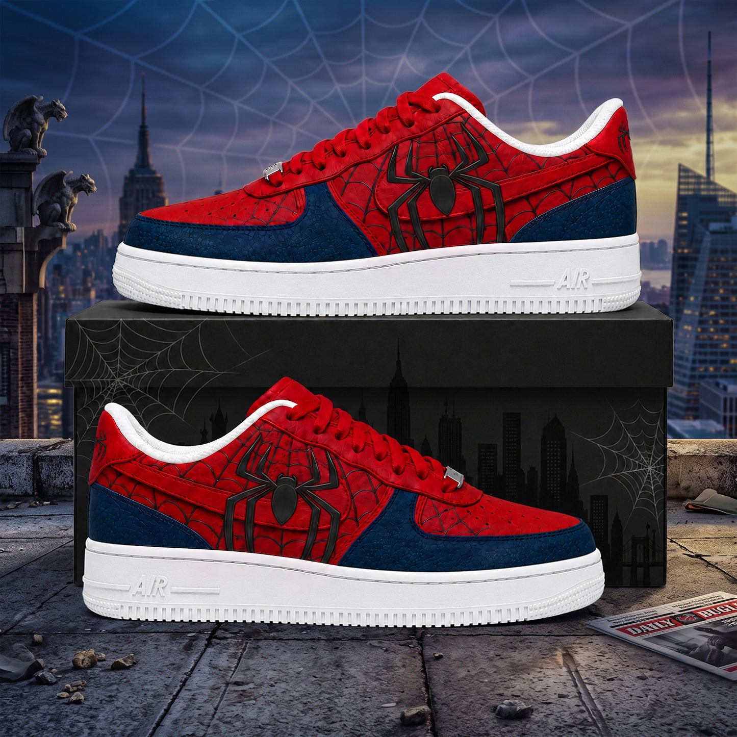Spider Hero Red & Blue Low-Top Sneakers