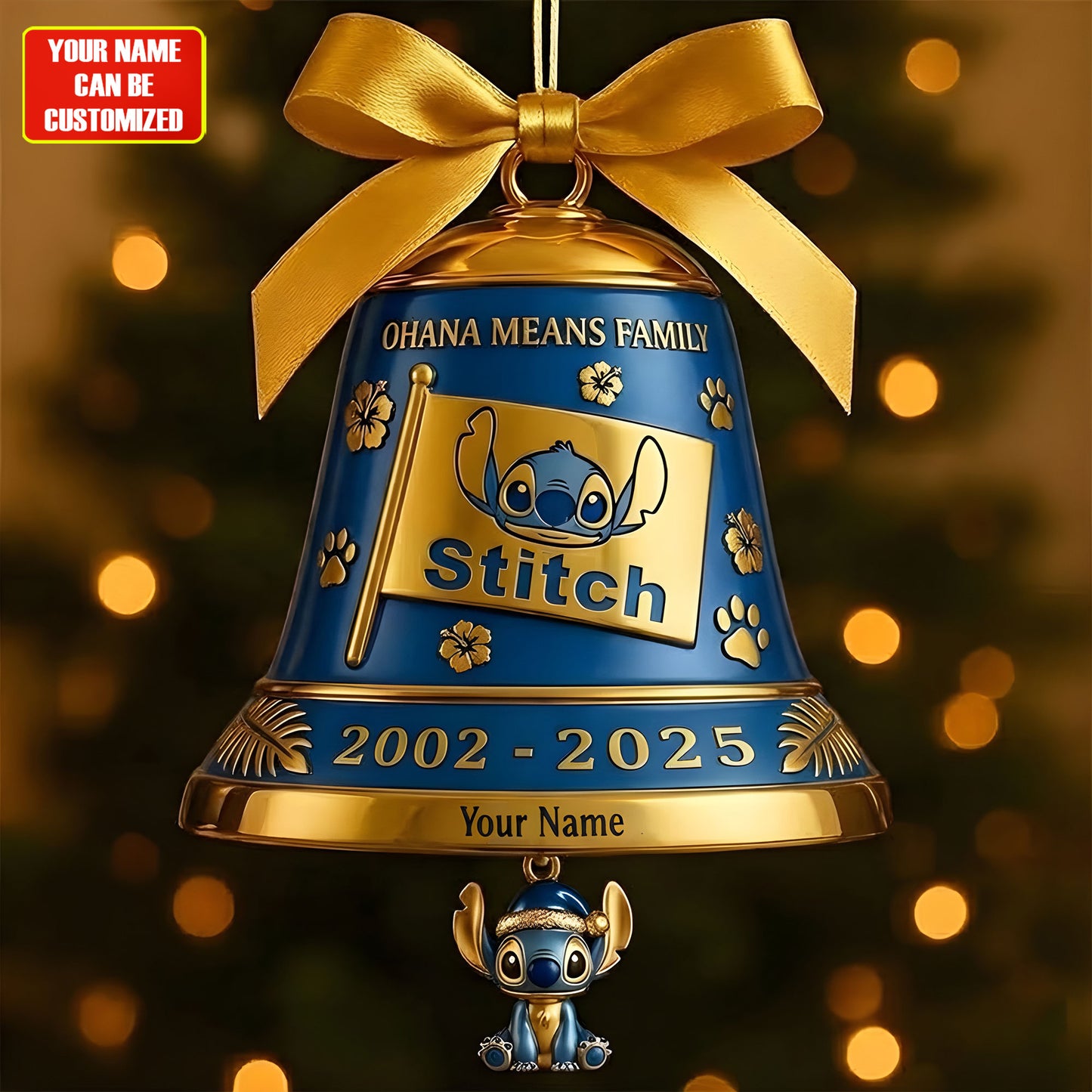 Ohana Holiday - Personalized Ohana Custom Shaped Acrylic Ornament