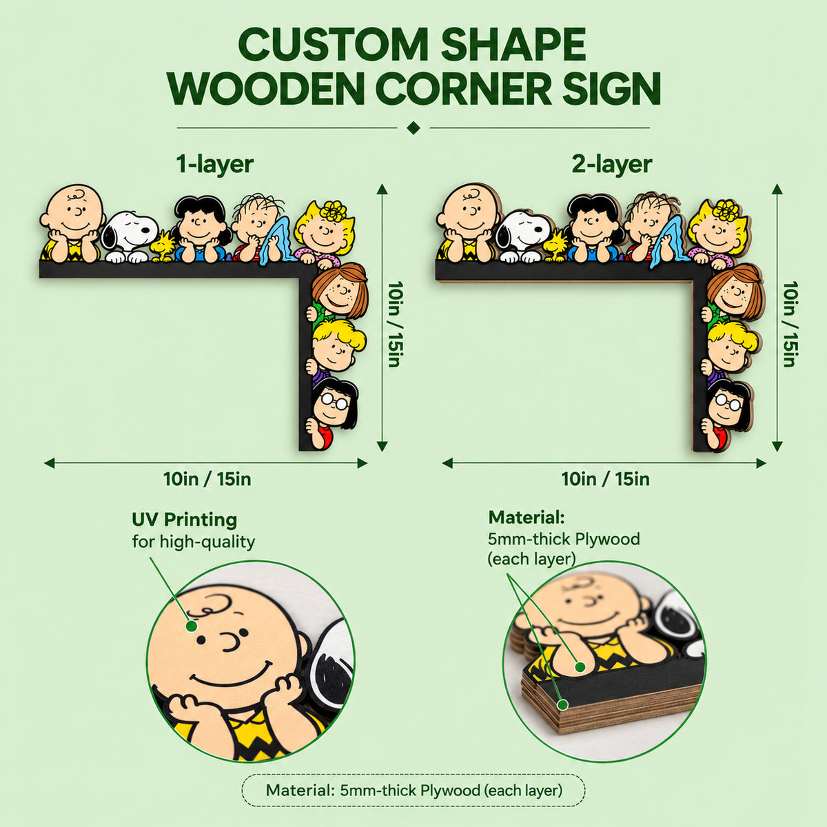 Happy Friends Door Corner Decor – Cute Cartoon Character Home Decoration