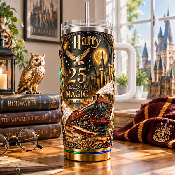 HaPo Wizard 25 Years Of Magic Gifts For Fan Movies - Personalized Tumbler