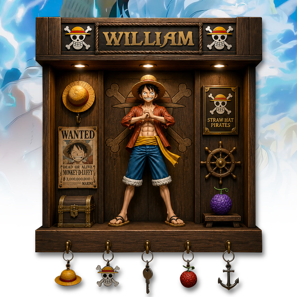 Pirate Captain - Personalized Anime Key Hanger