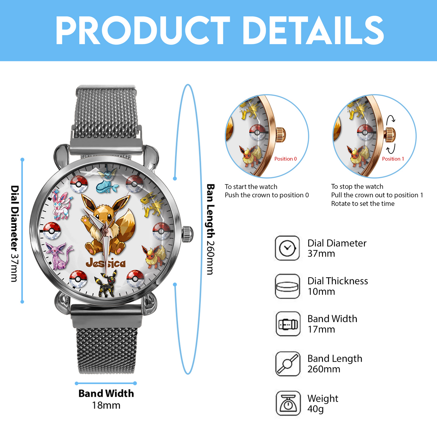 Fantasy Creature - Personalized Monster Trainer Women Hand Watch