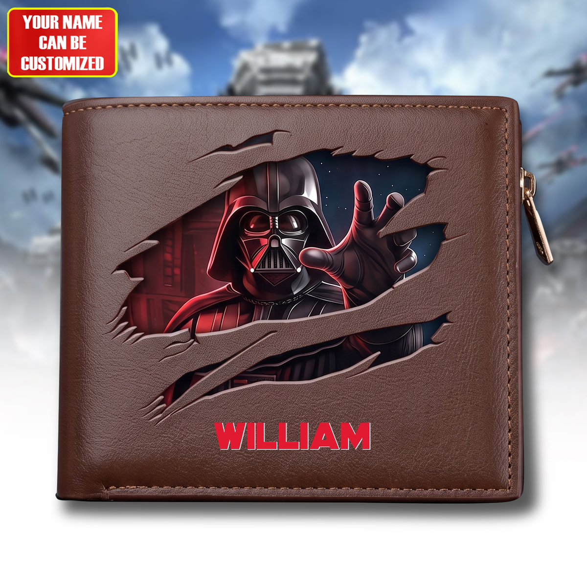 Dark Lord - Personalized The Force Leather Wallet
