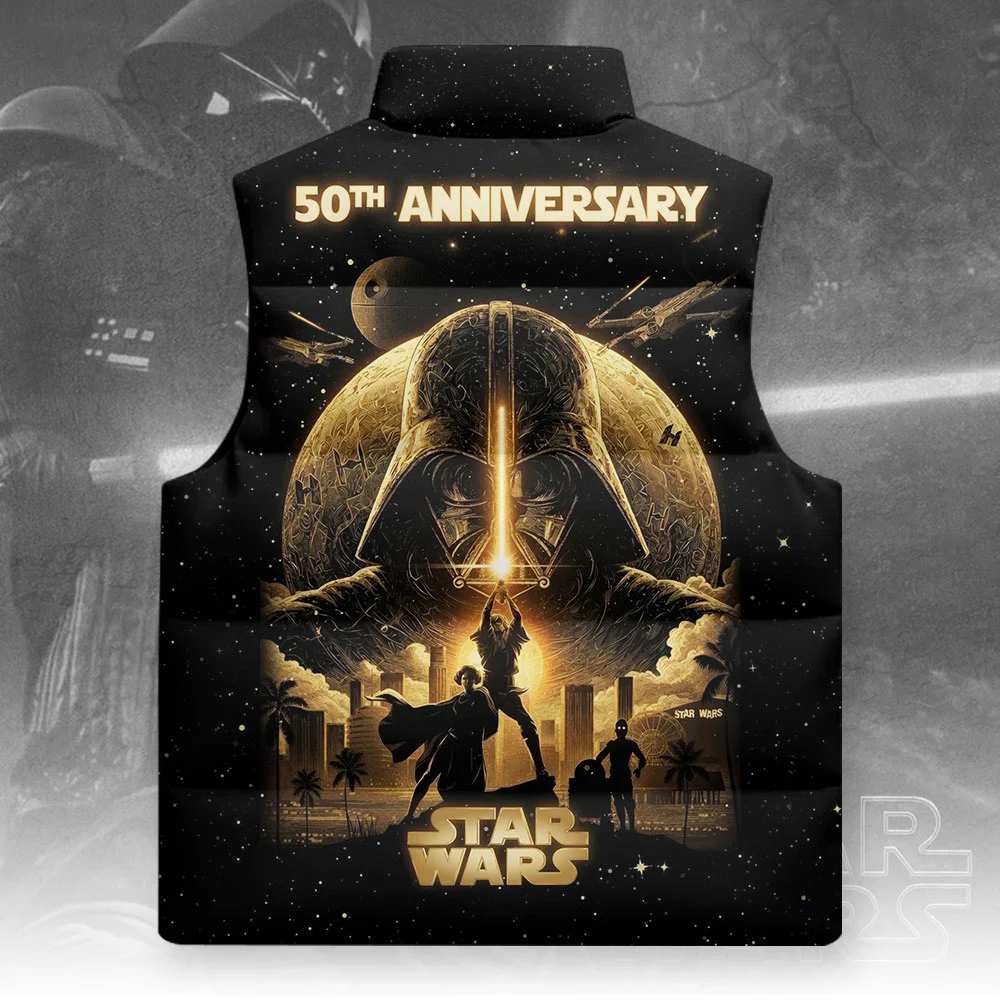 Galactic Dark Warrior 50th Anniversary Sleeveless Windproof Puffer Jacket