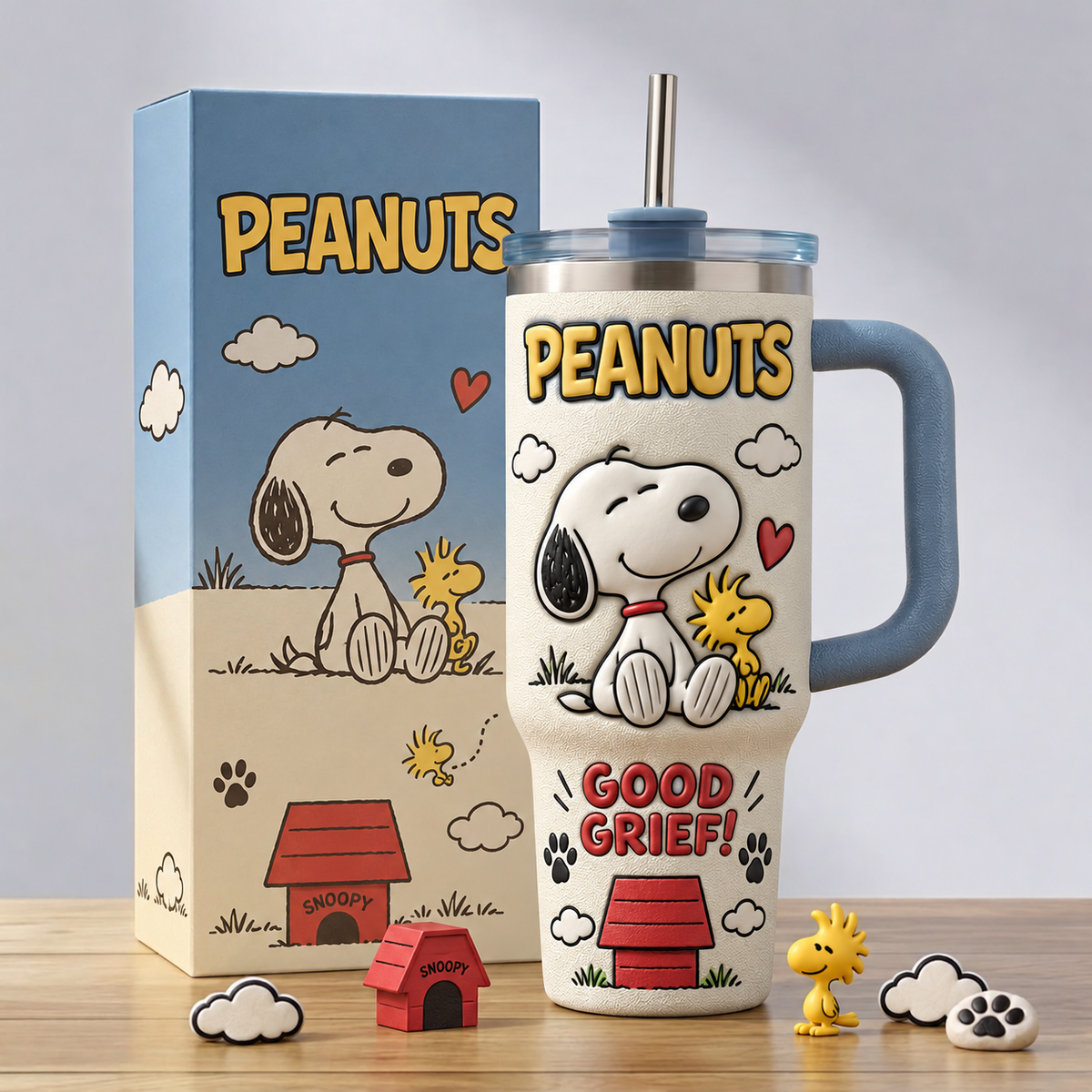Retro Puppy Friends - Cute Cartoon Travel Tumbler