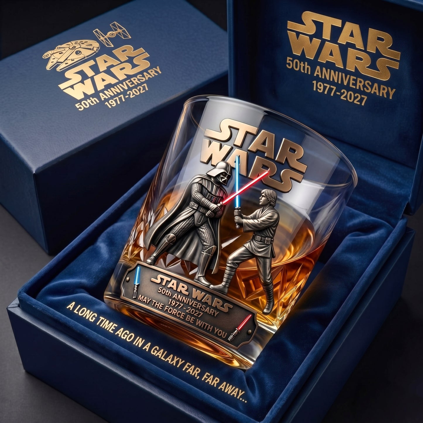 Space Adventure - Personalized The Force Whiskey Glass