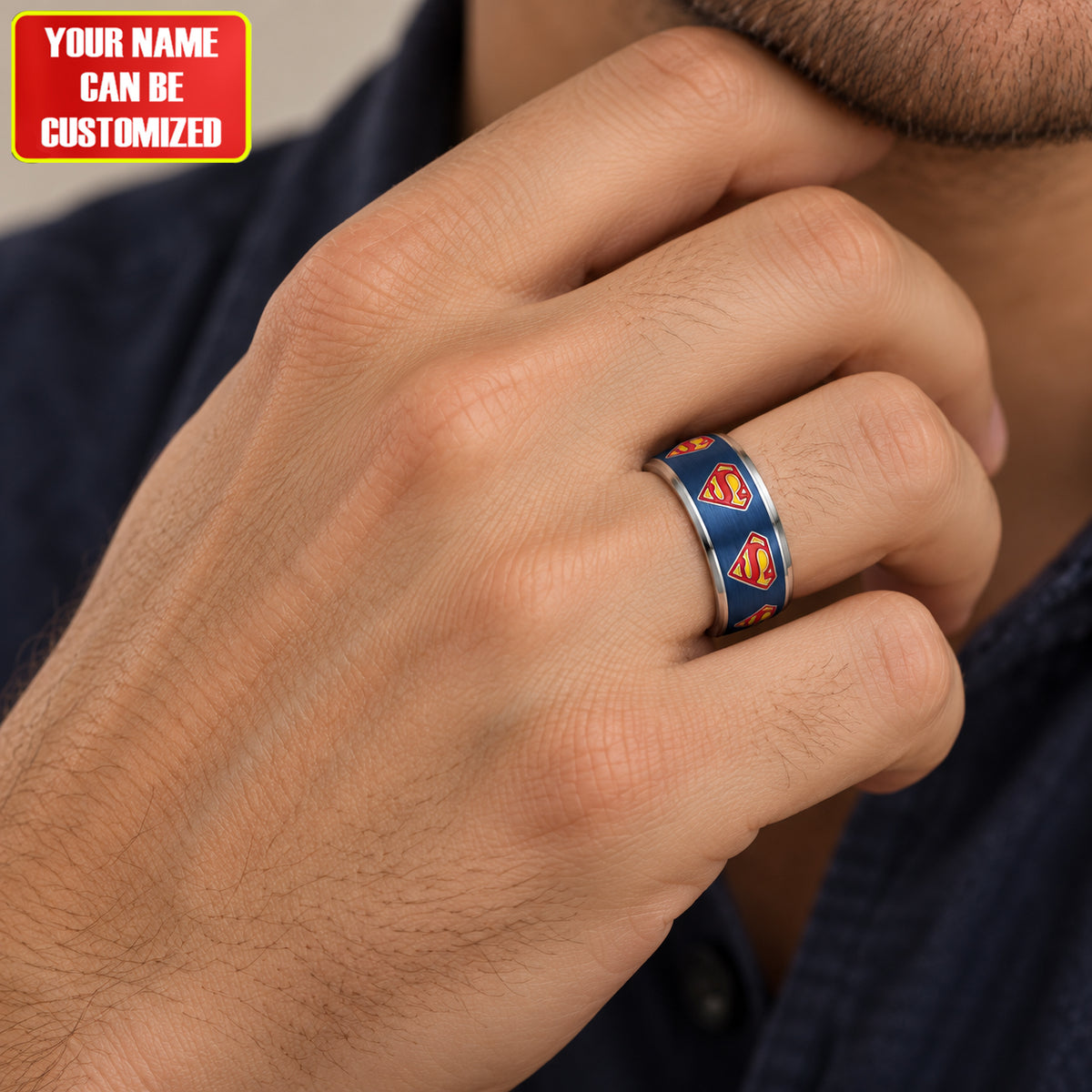 Personalized Super Hero Custom Alloy Ring