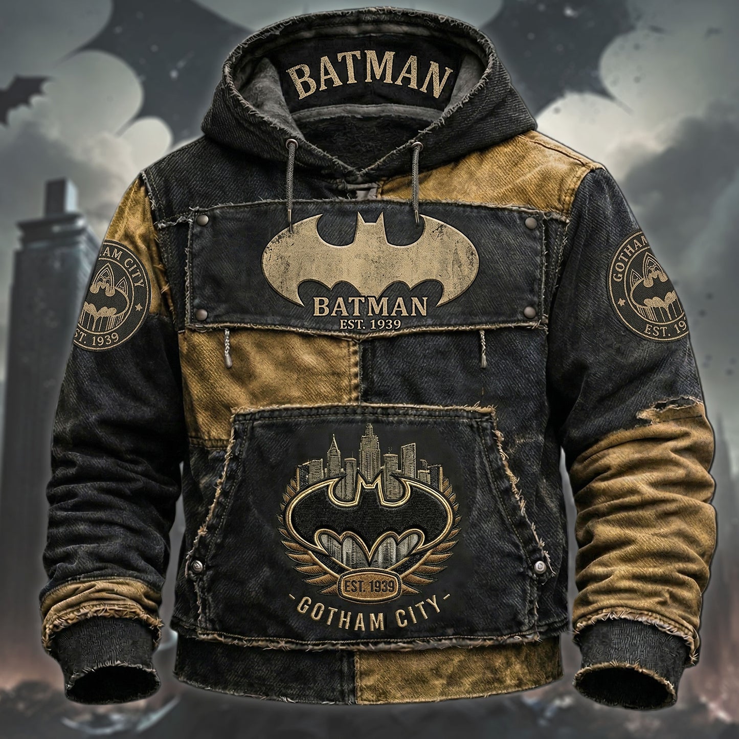 Dark Knight – Personalized City Protector Bat-Themed Hoodie