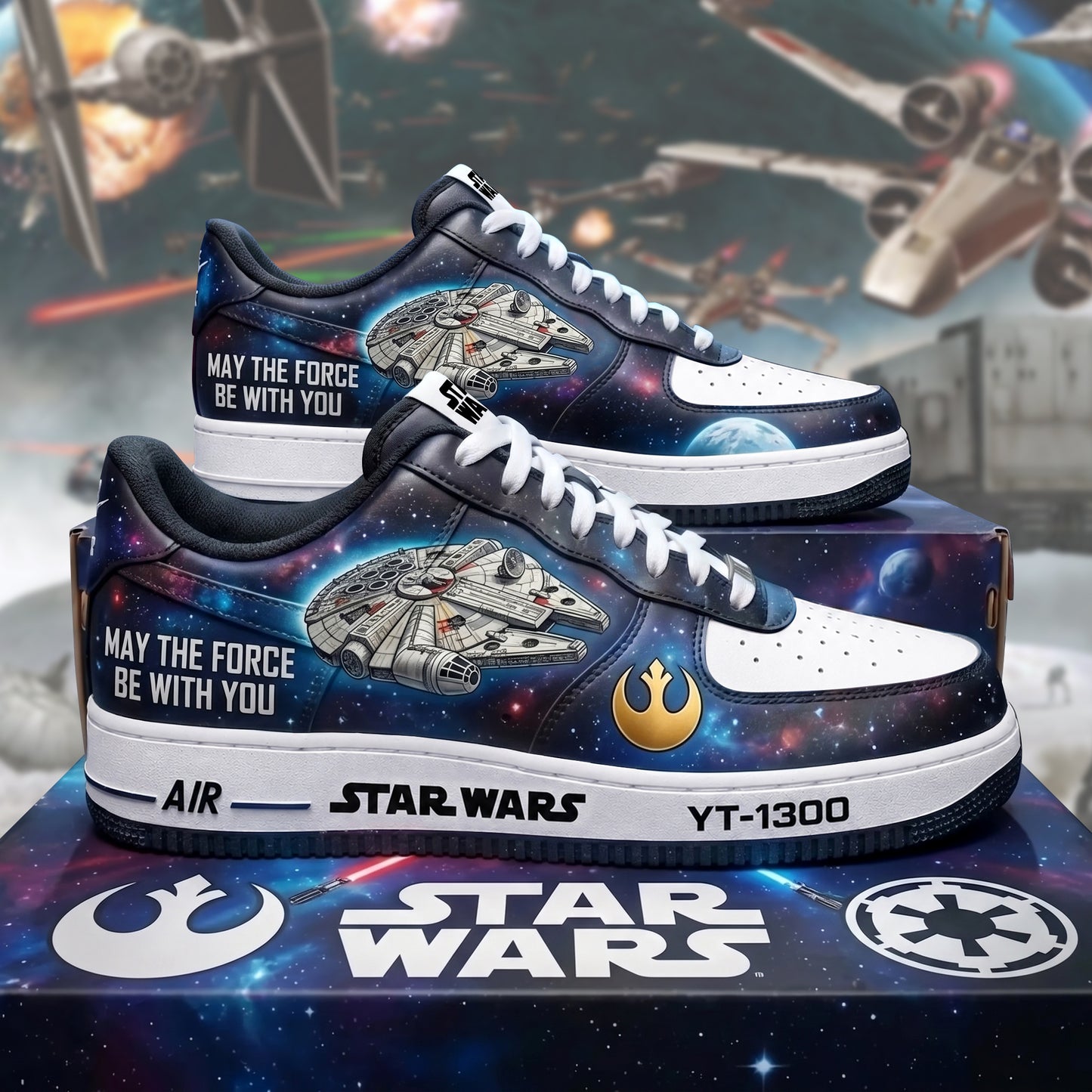 The Force Custom Sneakers - Custom Character Low Top Streetwear Shoes