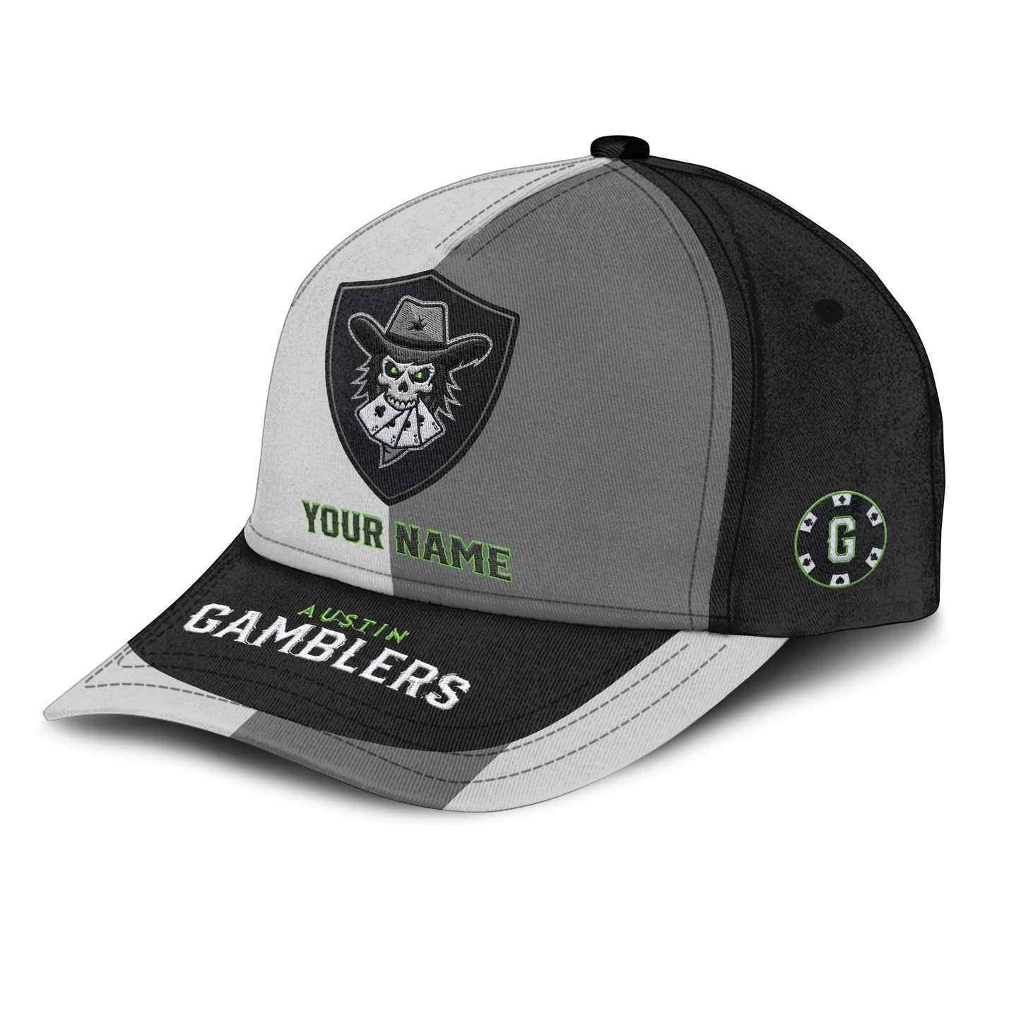 Austin Gamblers - Personalized Cowboy Skull Classic Cap