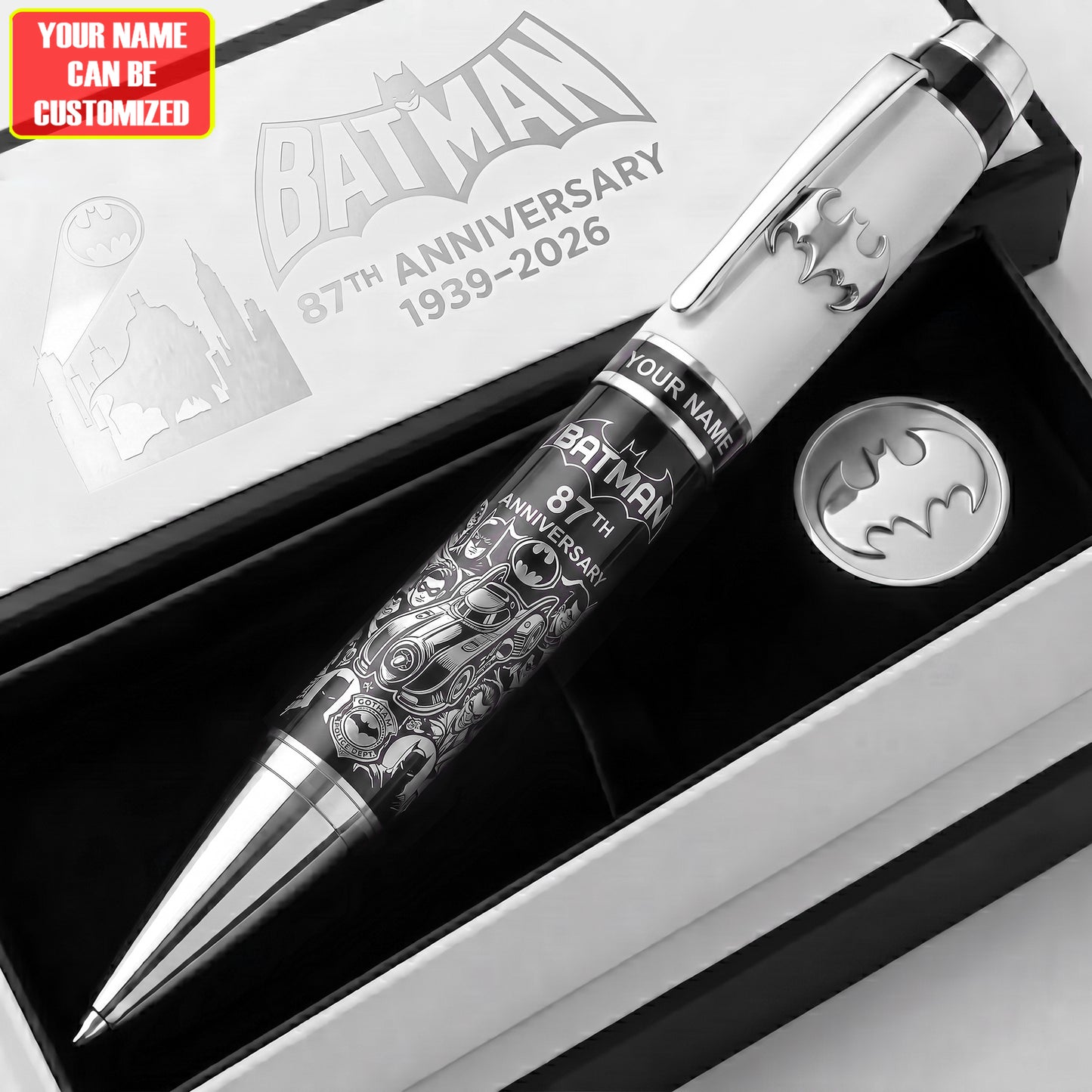 Gothic Hero - Personalized Bat Knight Collector Ballpoint Pen