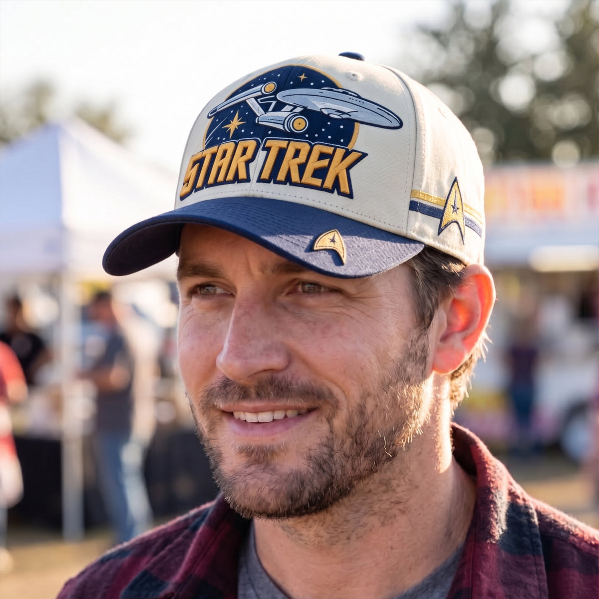 Deep Space Voyage Cap – Navy Cream Explorer Hat