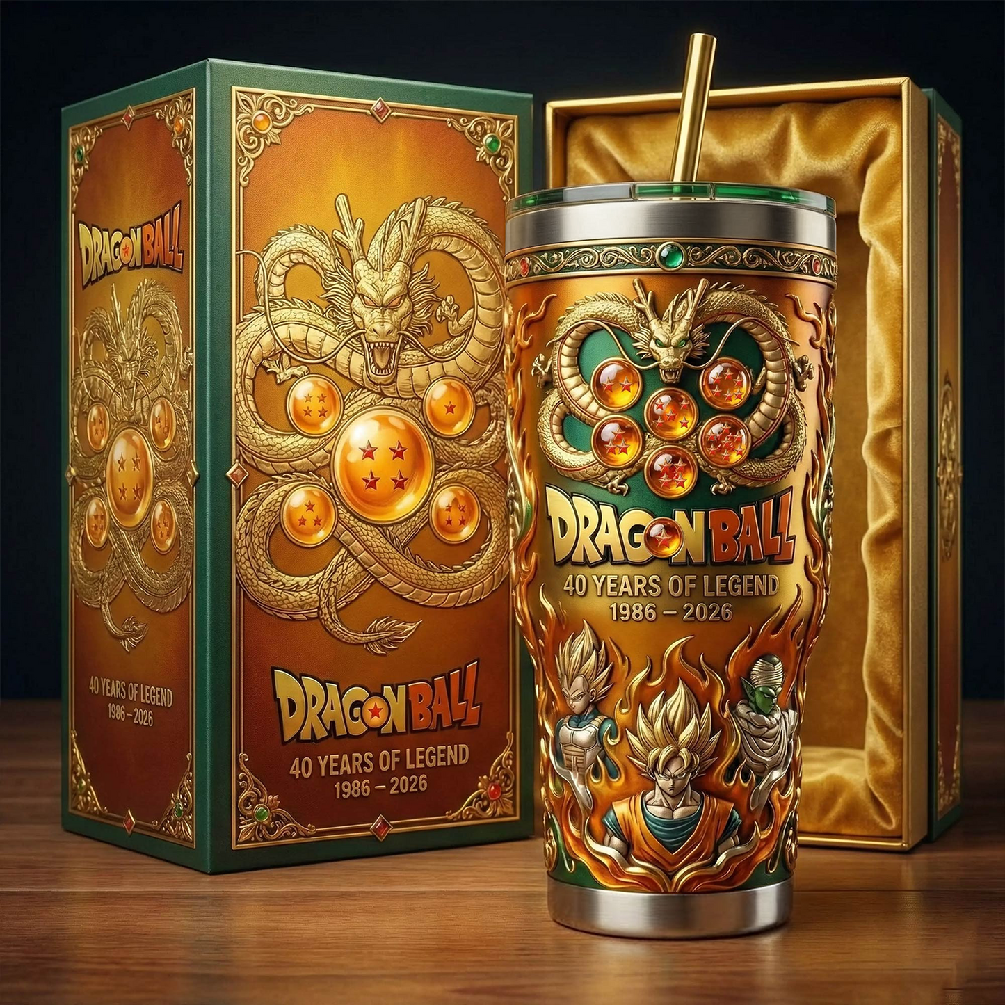 Mythic Dragon Warrior - Seven Balls Insulated Tumbler