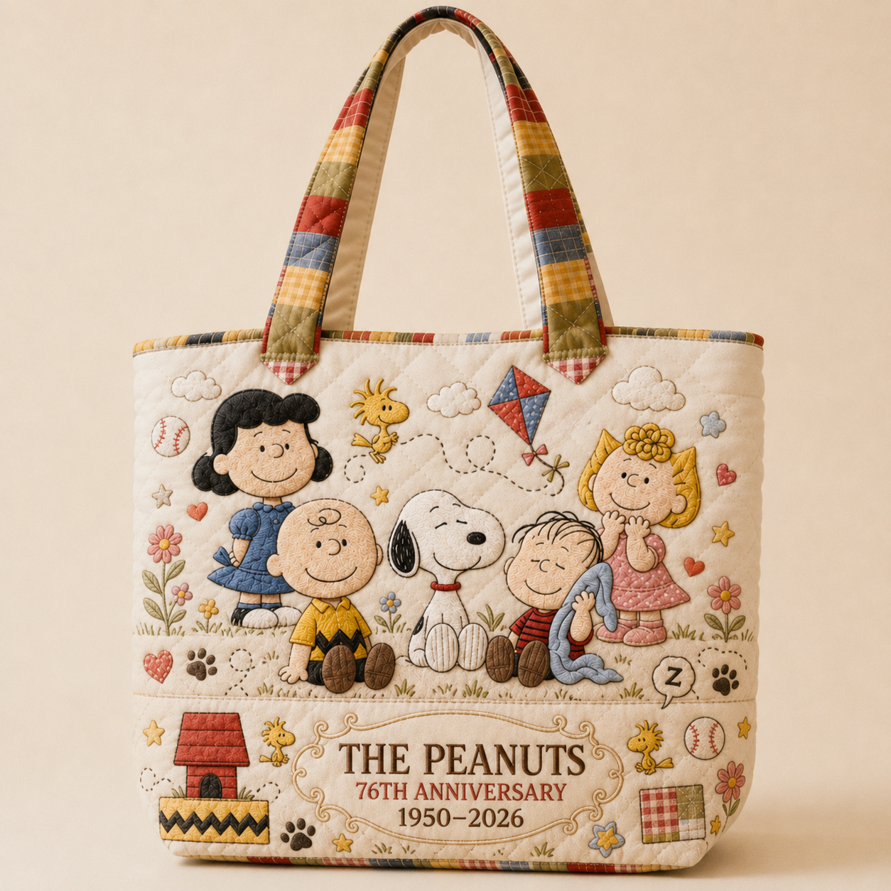 Classic Comic Friends Anniversary Bag - Personalized Quilted Tote Bag