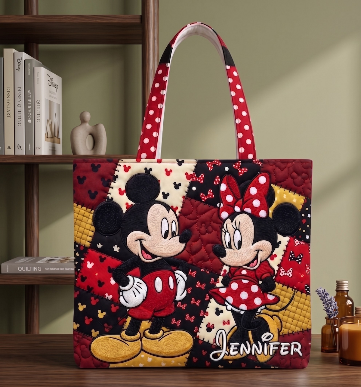 Classic Magic Mouse & Friends Bag - Personalized Quilted Tote Bag