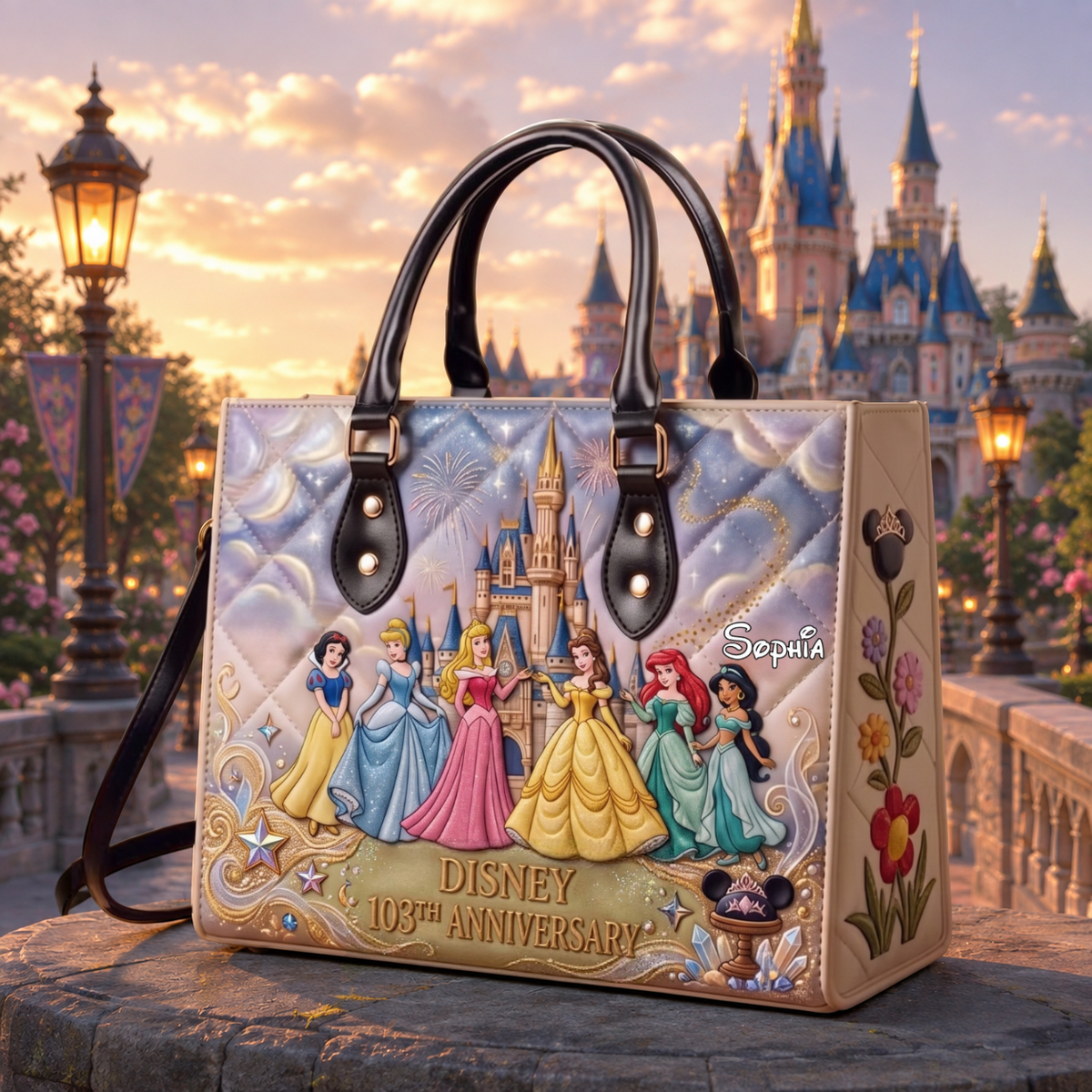 Magic Princess Anniversary Leather Bag - Personalized Gifts For Fans