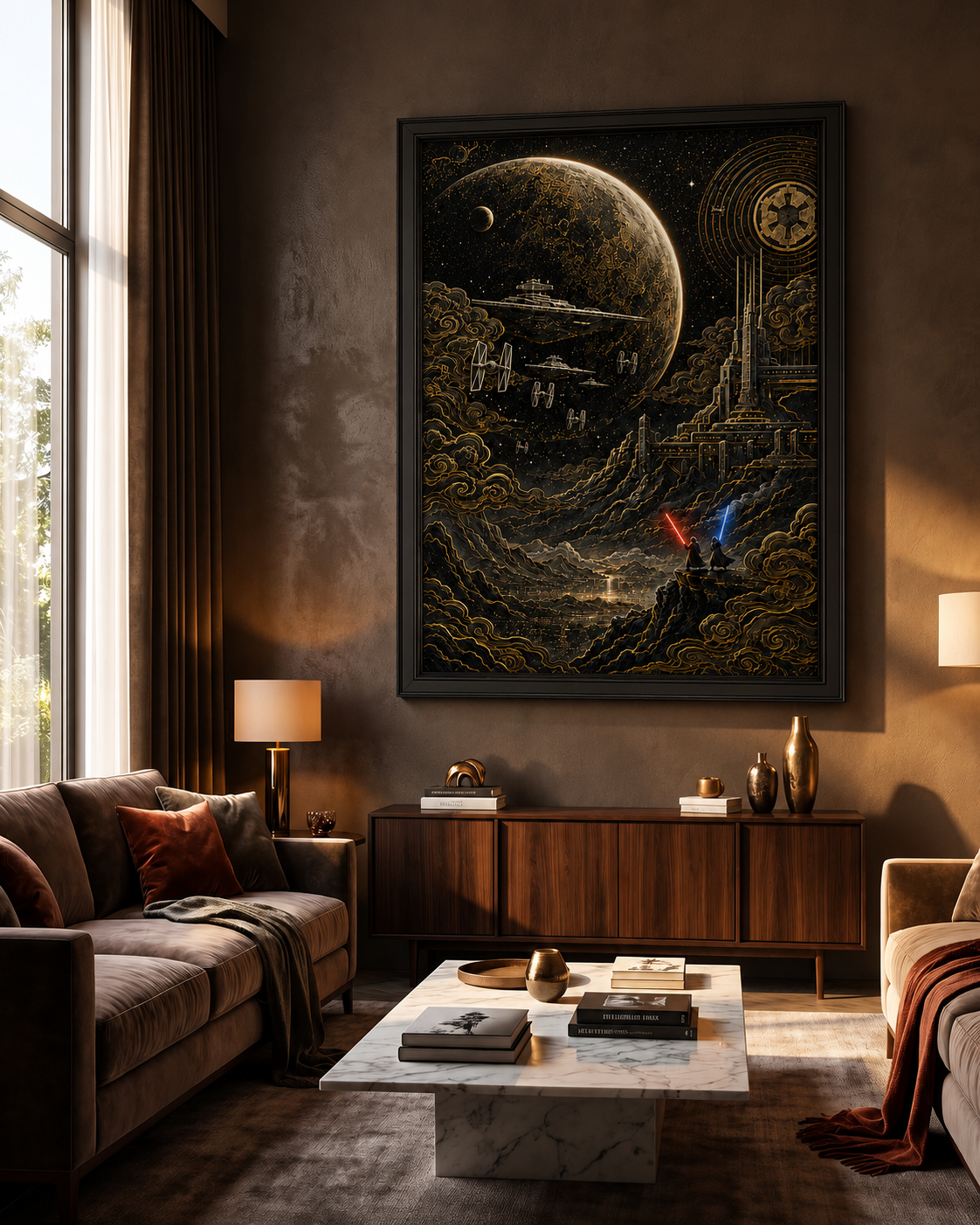 Epic Galactic - The Force All Over Printed Canvas Poster