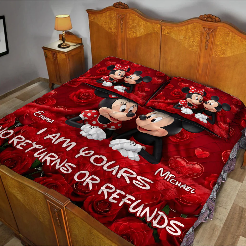 No Returns Or Refunds - Personalized Mouse Quilt Set