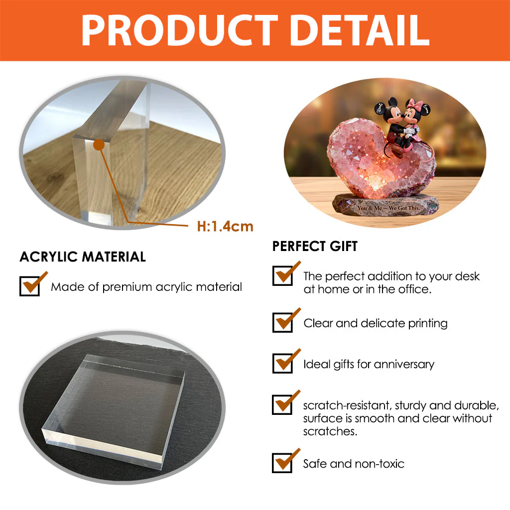 You & Me We Got This - Personalized Mouse Custom Shaped Acrylic Plaque