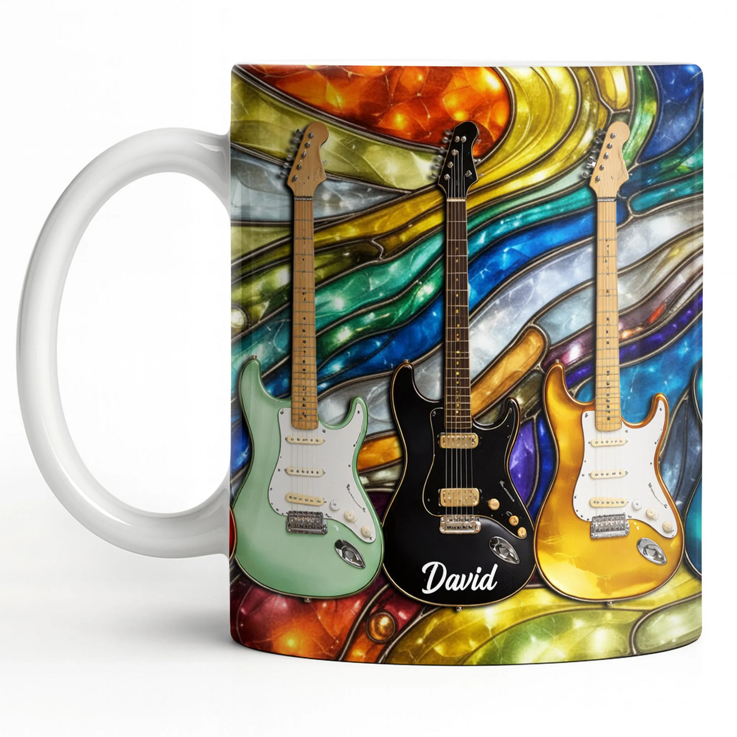 Electric Guitar Art, Personalized Coffee Mug, Gift For Music Lovers