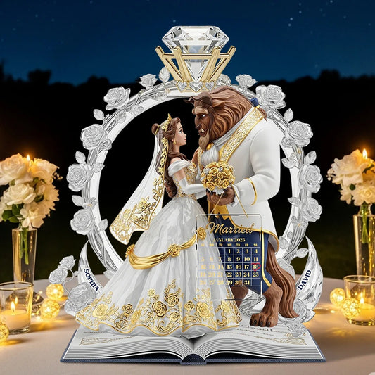 Fairy Tale Romantic Couple Acrylic Plaque Personalized Gifts For Couple