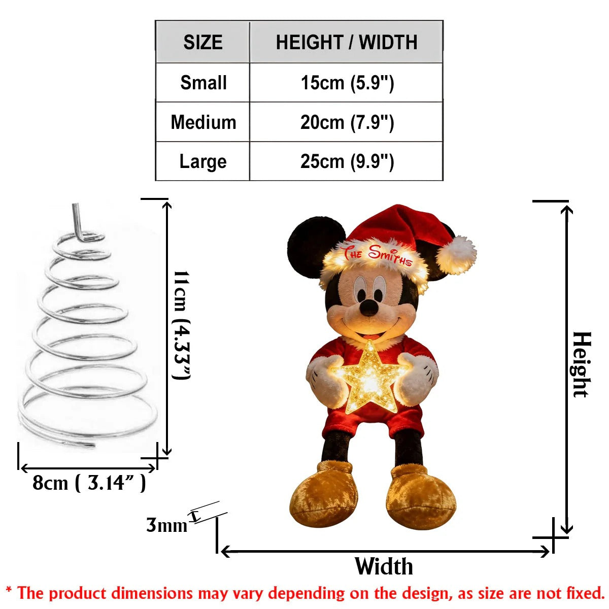 Magical Christmas 2 - Personalized Mouse LED Light Tree Topper
