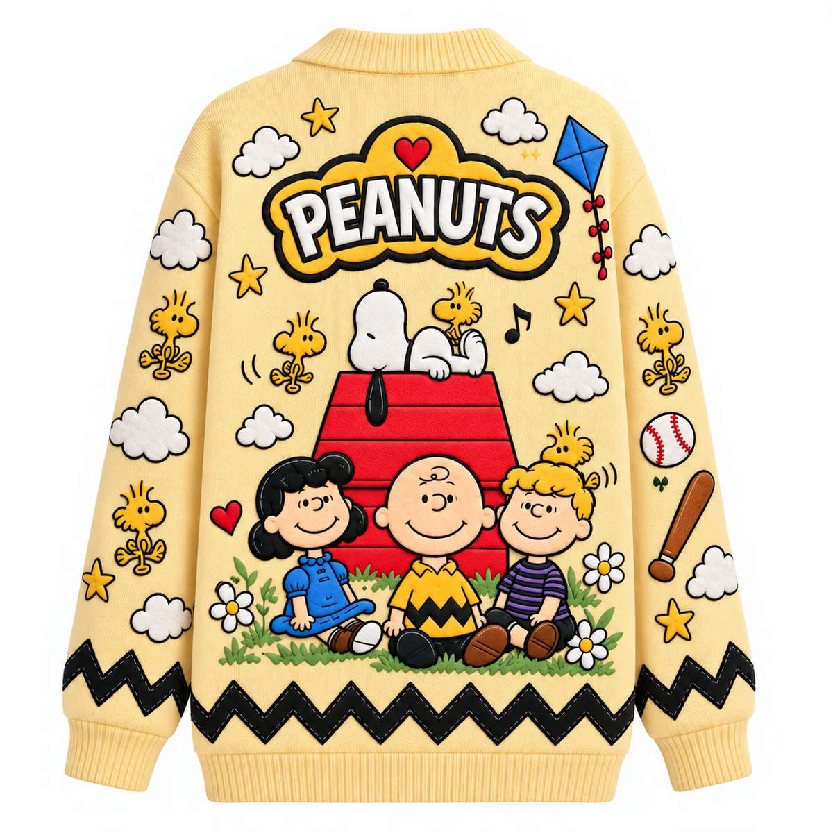 PN Celebrates Friendship Cute Cartoon Cozy Cardigan, Vintage Style Gifts For Her