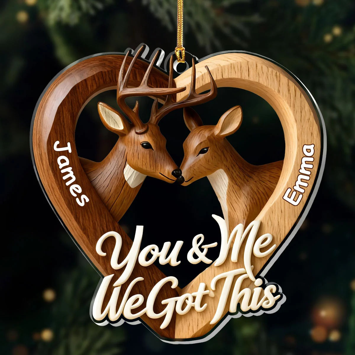 You & Me We Got This – Personalized Custom Shaped Acrylic Ornament