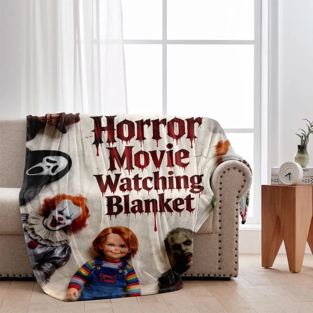 Personalized Horror Legends Blanket – Custom Name Creepy Characters Gift