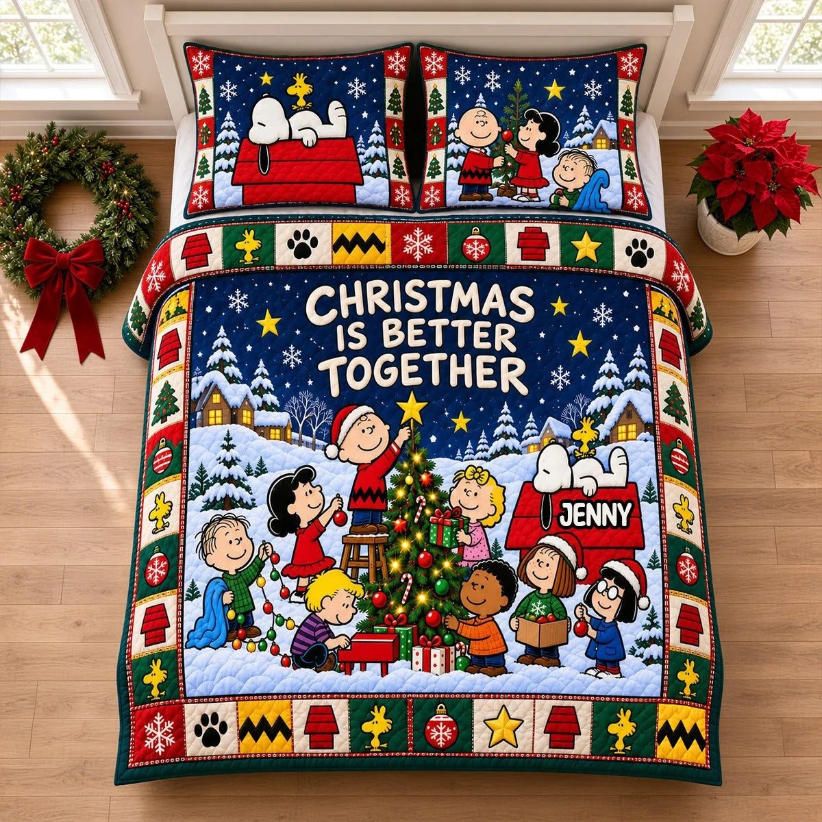 Christmas Is Better Together Quilt Bedding Set - Personalized Christmas Gifts