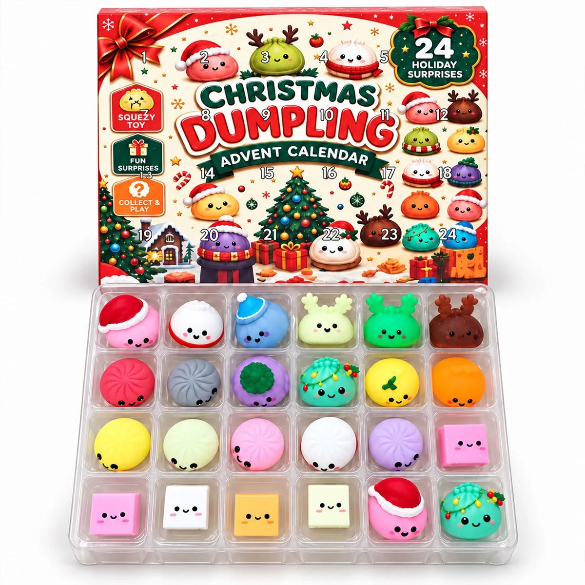 Twenty Four Days Of Squishy - Dumpling Advent Calendar