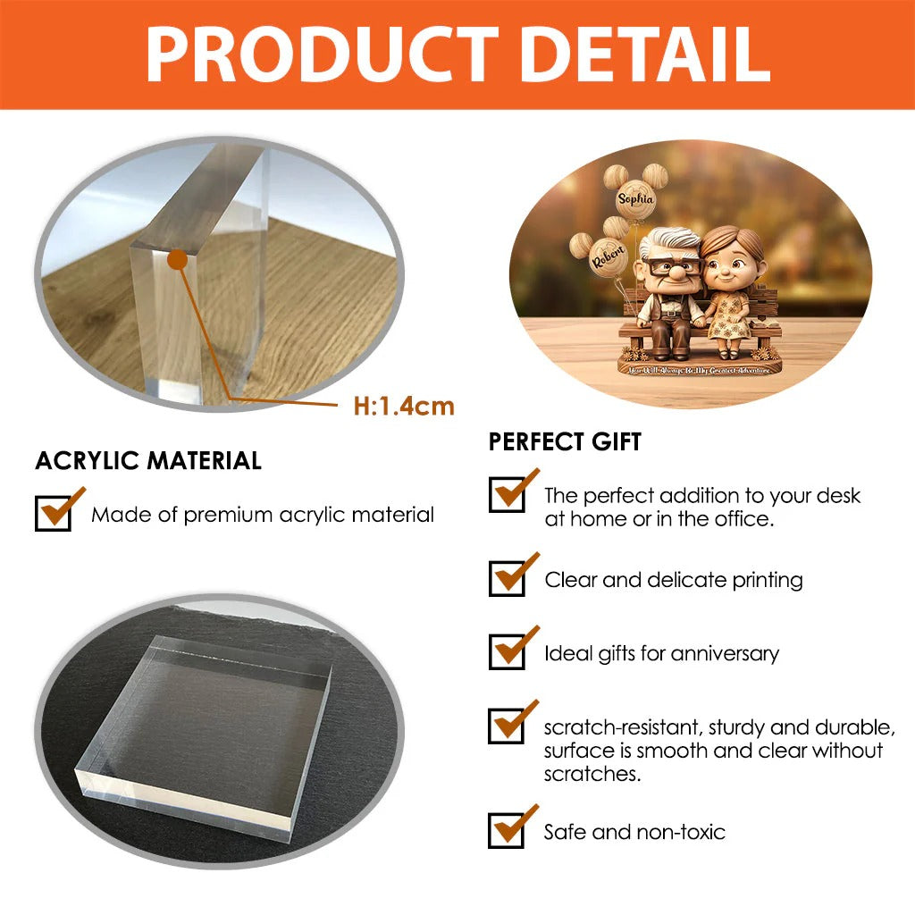 You Are My Greatest Adventure - Personalized Mouse Custom Shaped Acrylic Plaque