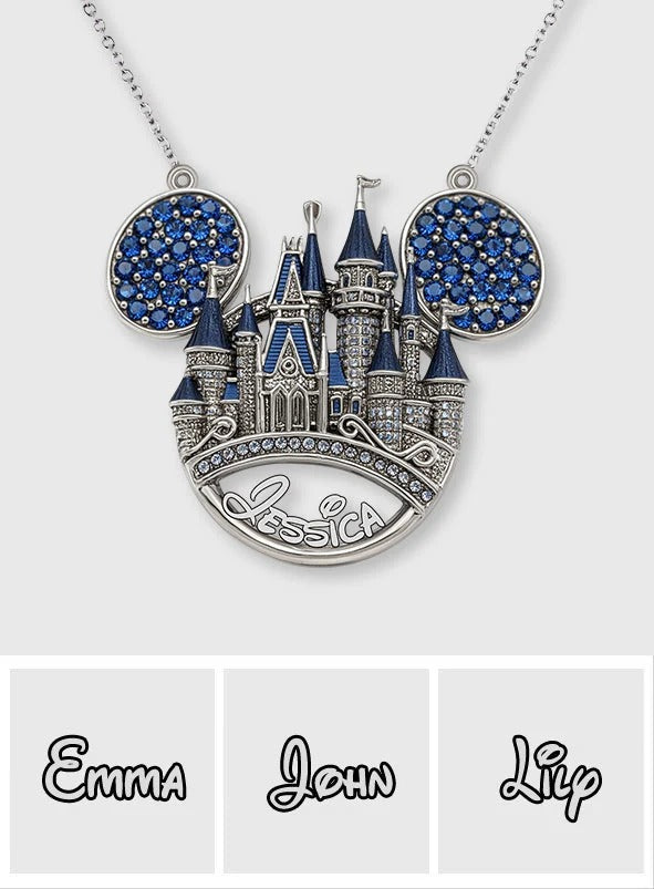Magic Castle - Personalized Mouse Custom Shaped Pendant Necklace