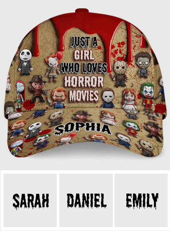 Just A Girl Who Loves Horror Movies - Personalized Classic Cap