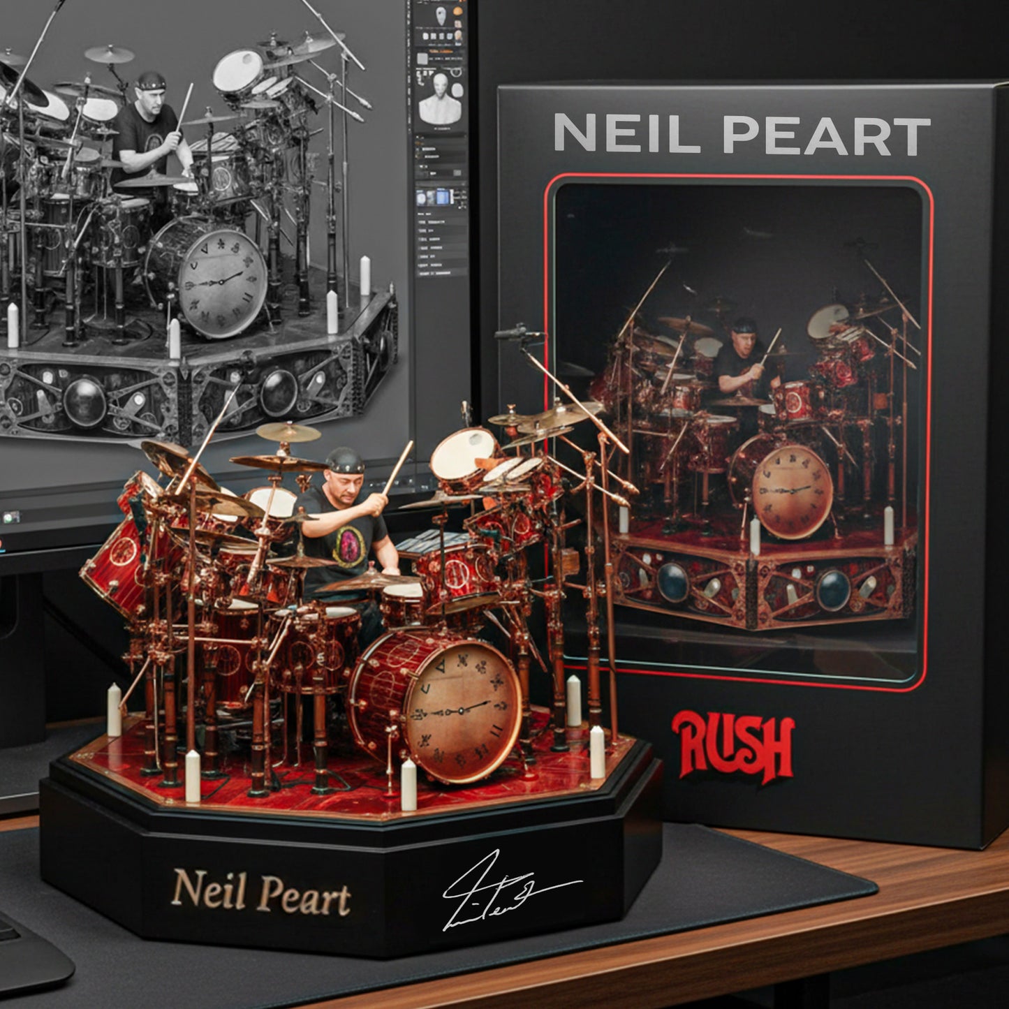 Rock Band Legend Tribute - Trending Custom Rush Shaped Acrylic Plaque