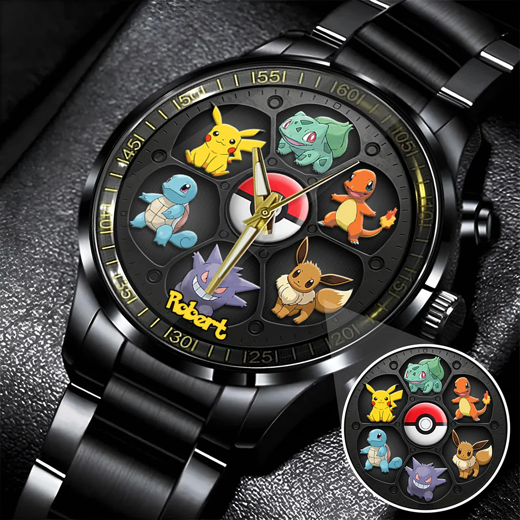 Custom Monster Trainer Watch - Personalized Cartoon Creature Gift