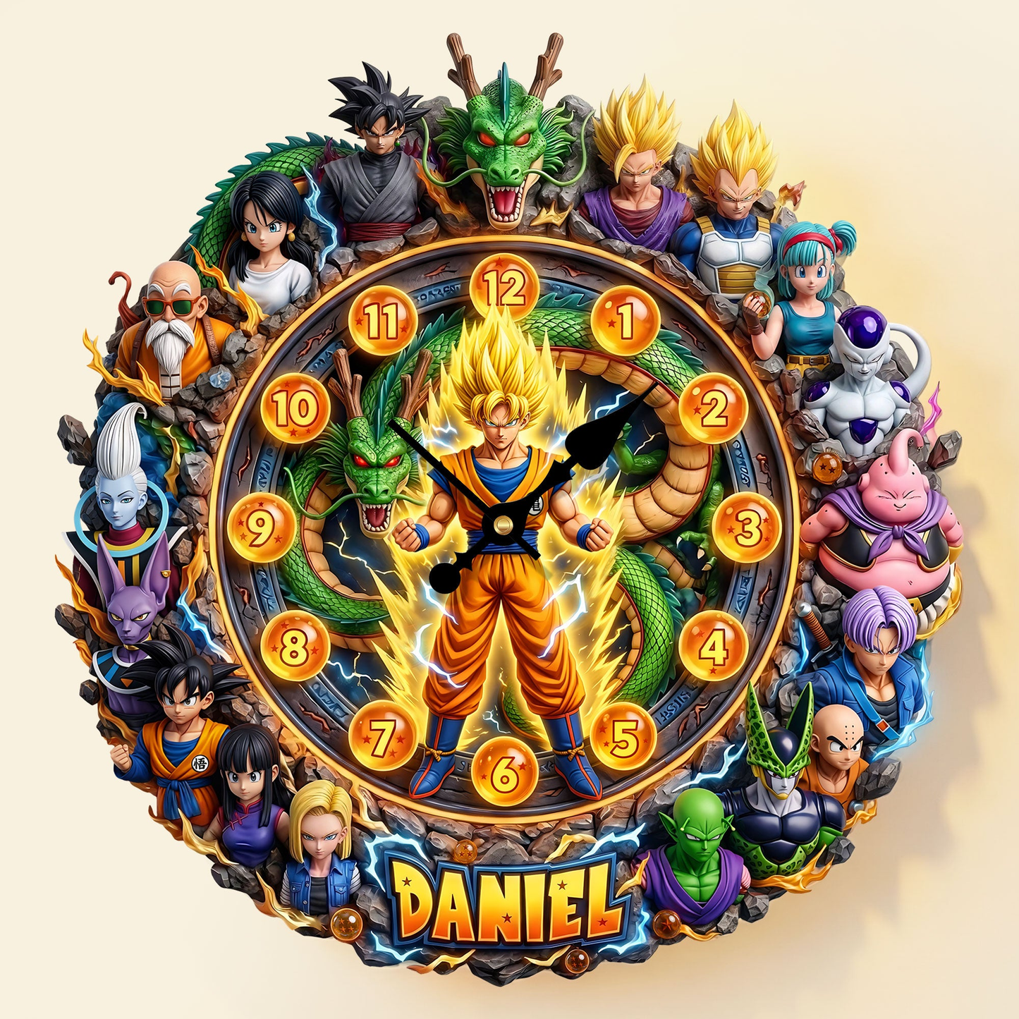 Legendary Seven Balls Acrylic Wall Clock Personalized Gifts